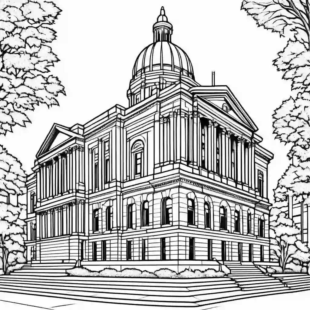 Courthouses coloring pages